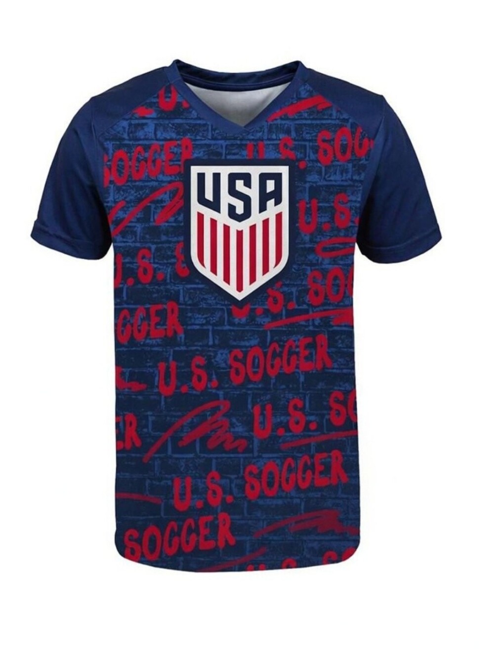 Mens US Soccer Performance Shirt Medium Navy Short Sleeve Athletic Tee NWT 🆕